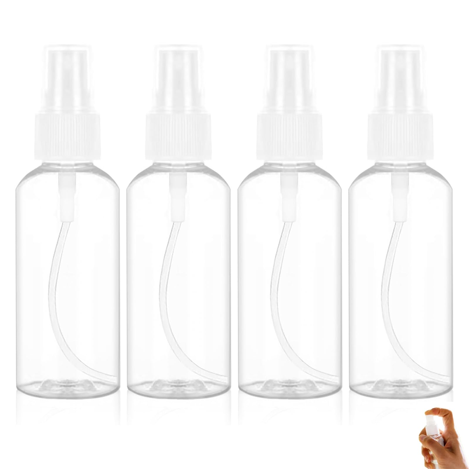 Bytleoutj Travel Spray Bottle 0.7Oz/20Ml 4 Pack Small Empty Spray Bottle Leak Proof Fine Mist Empty Plastic Refillable Spritz Bottle For Perfume Toners Rose Water Cosmetics