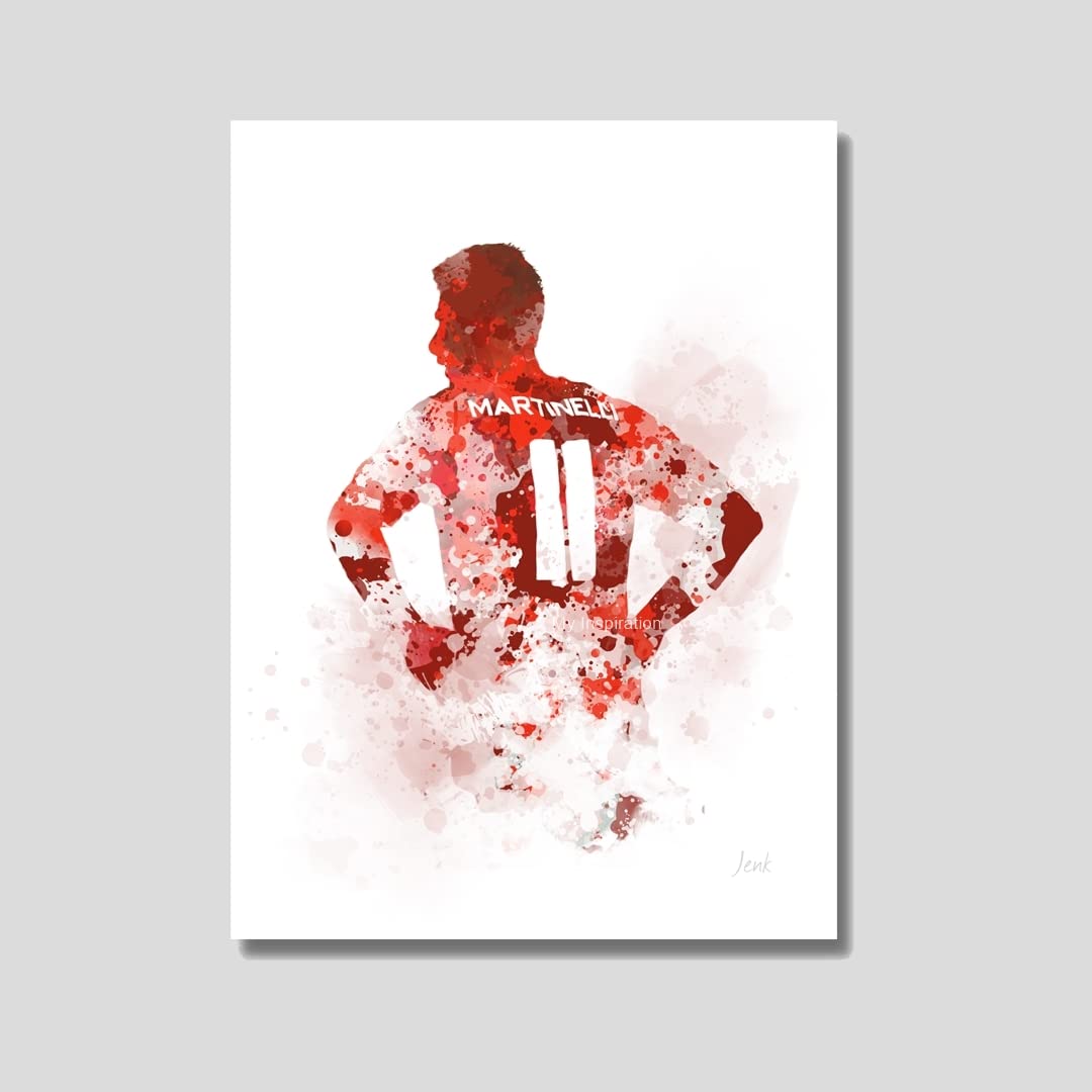Gabriel Martinelli ART PRINT Arsenal, Football, Sport, Gift, Wall Art, Home Decor - UNFRAMED (11.70 x 8.27 inches (A4))