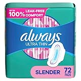 Always Ultra Thin Pads give people with periods up to 100% Leak-Free Comfort Ultra Thin pad provides flexible daytime protection without the bulky feel Absorbs 90% faster than the leading store brand with Always RapidDry* Technology Locks in leaks wi...