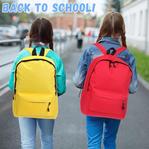 Paterr 24 Pack Backpack Bulk 17" School Backpacks Lightweight Book Bag in Bulk for Student Kids Travel Camping (Assorted Colors) 5