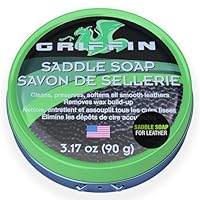 Griffin Leather Saddle Soap – 3.17 Oz –Deep Cleans & Softens Boots & Shoes – Premium Care Soap for Restoration, Conditioning & Shine – Gentle Leather Soap Cleaner for Long-Lasting Protection