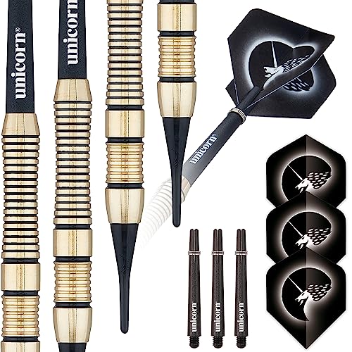 Unicorn Soft Tip Darts Set, Brass, 16 g