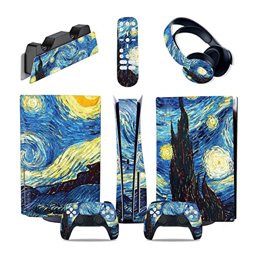 �ی� 47042 PS5�{�� �f�B�X�N�Ł��f�W�^���ŗp �X�e�b�J�[ �r�j�[���f�J�[�� �J�o�[ Ps5�{�� �R���g���[���[���[�d�X�^���h���w�b�h�Z�b�g�����f�B�A �����[�g�p �C�A�Ȃ��A�c�����Ȃ�(Disc Version)