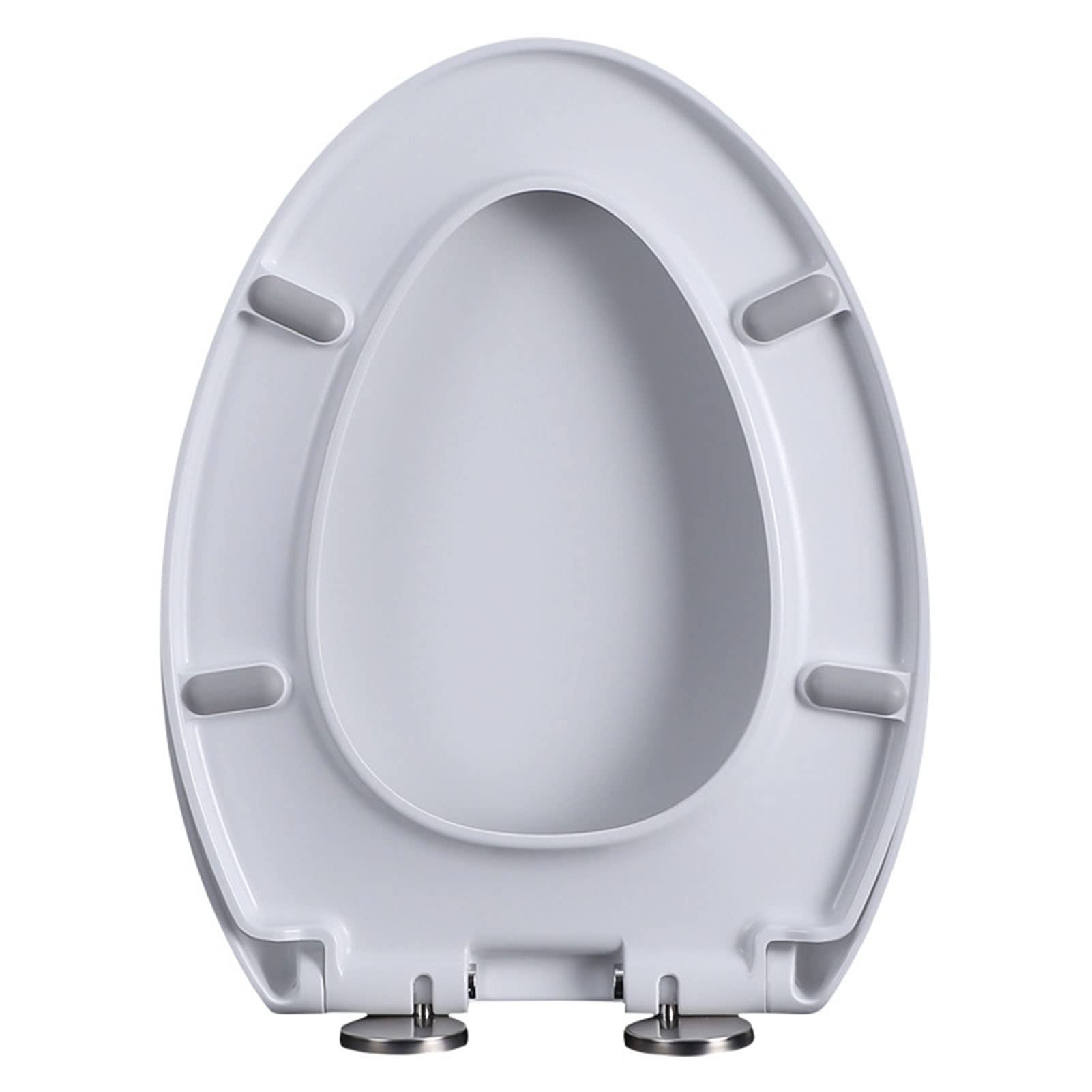 Soft, Durable, Easy to Install, Oval fit, White White, Adjustable, Lightweight, Portable, User-Friendly, Compact, Toilet, seat, Elongated, Slow, Close, Resin