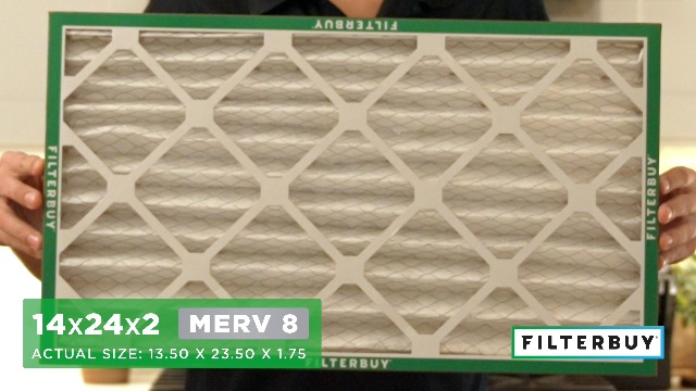 Filterbuy 14x25x2 Air Filter ERV 8 Dust Defense (5-Pack), Pleated HVAC