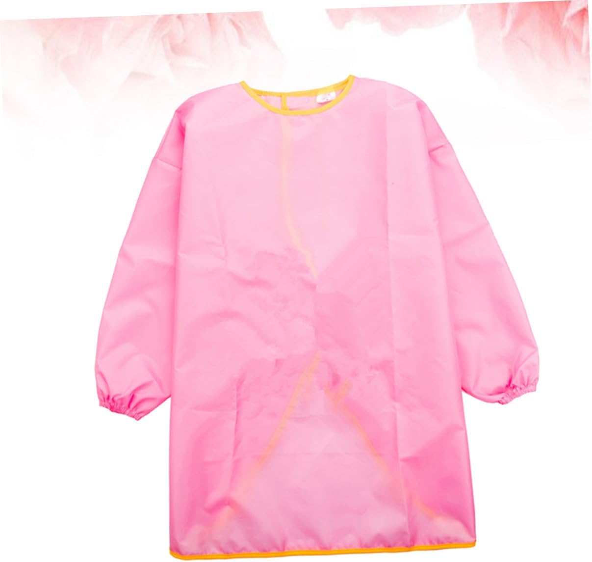 Waterproof Painting Apron, Long Sleeve Art Smock in Pink, Size M (height 105-130cm), Splash-proof Protective Cover for Boys and ’ Arts Crafts Activities