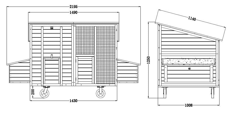 mobiler Hühnerstall, Hühnerhaus, Hühnerstall auf Räder, Geflügelstall – Bild 6