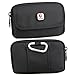 VIIGER Canvas Horizontal Phone Pouch Bag Carrying Case Cell Phone Holster Belt Pouch for Men with Magnetic Closure Clip Belt Loop Compatible for iPhone 11 Pro Max/11 Pro/Xs Max/Xr/6 6s 7 8 Plus, Black