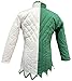 aketon gambeson medieval cotton padded handmade green and white thick jacket wear new SCA (Society for Creative Anachronism) LARP (Live Action Role Playing) gambeson medieval (XL)
