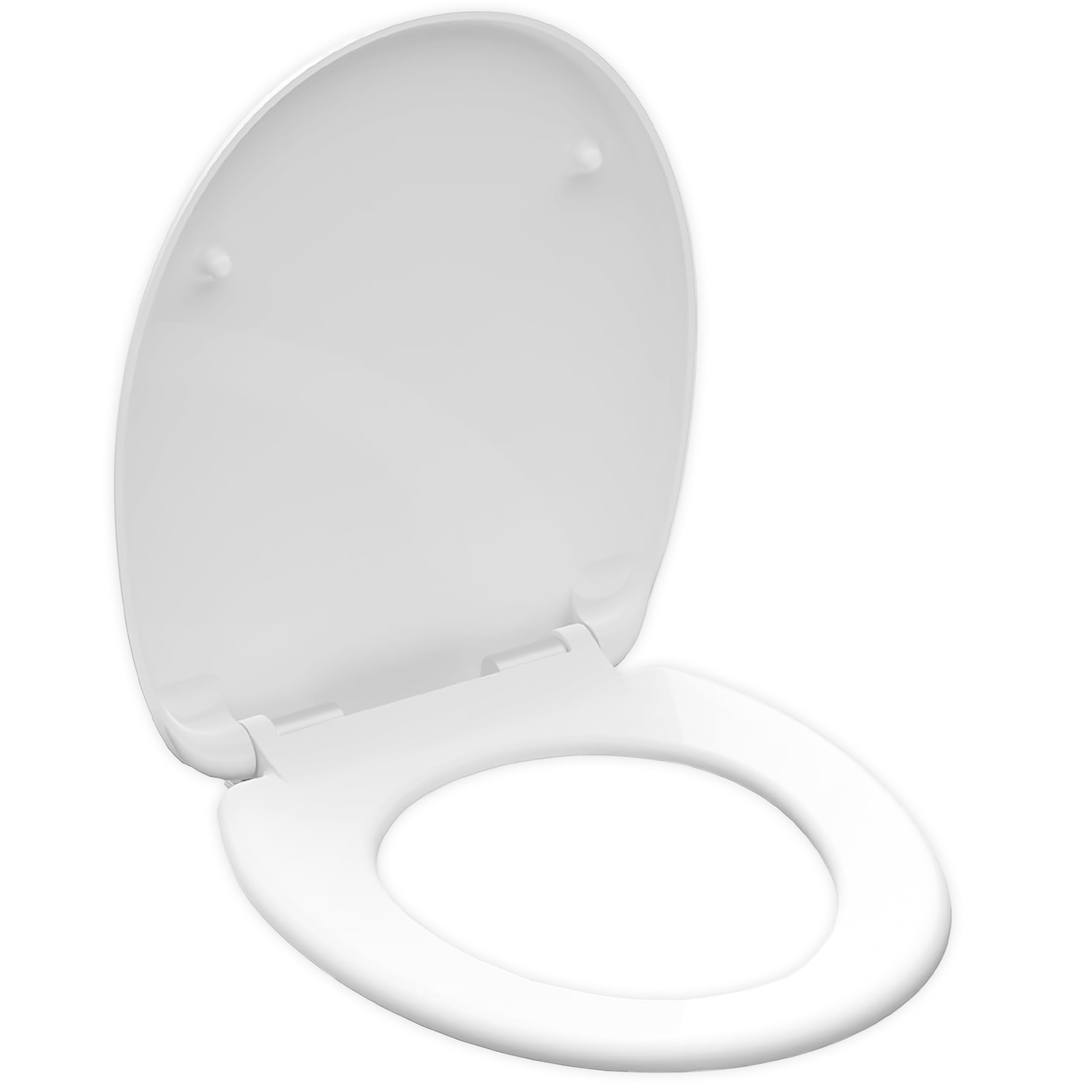 KRUMAD Deska sedesowa z wolnym opadaniem - uniwersalna klapa WC z systemem Soft-Close, regulowanym rozstawem 13–20 cm i szybkim montażem - solidna klapa PP z zestawem montażowym