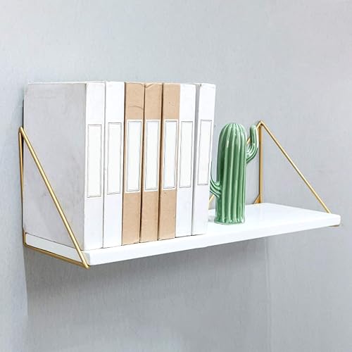 Miniatura 6 de Soporte para estante de pared decorativo para el hogar, triángulo, soporte de esquina de metal flotante, soporte para estante abierto, con tornillo,