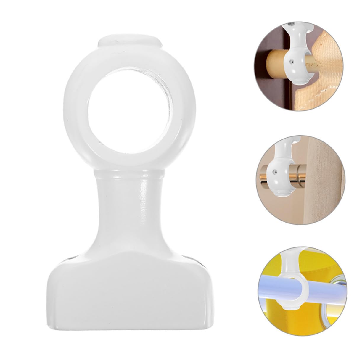 Zerodeko 3 Ensembles Support De Tringle À Rideau Support Tringle Rideaux Support Rideaux Crochets Support De Barre De Rideau Supports De Cantonnière Support De Mur-Rideau 2 Pièces * 3