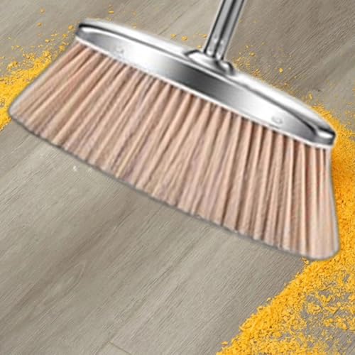 Cvoepobey Besen mit Kehrschaufel-Set, Kehrschaufel mit Langem, Bodenreinigungswerkzeug Aus Edelstahl für Hausbesitzer, Wohnzimmer, Schlafzimmer – Bild 4