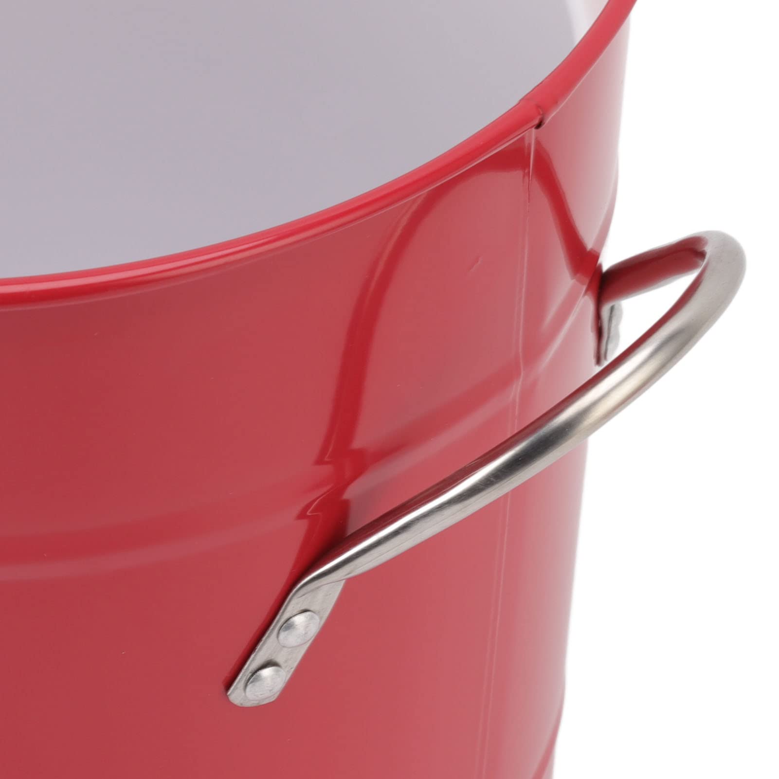 Cubitera Redonda Plástico Enfriador de Cerveza con Pala Galvanizada para Bar en Casa Rojo