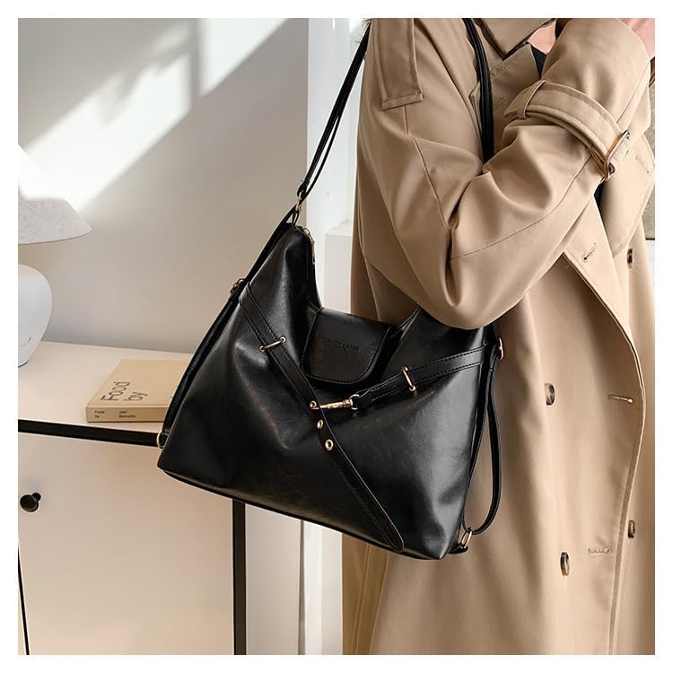 PU Leather Shoulder Bag – Spacious Crossbody with Zipper, Lightweight & Stylish for Daily Use and Travel2