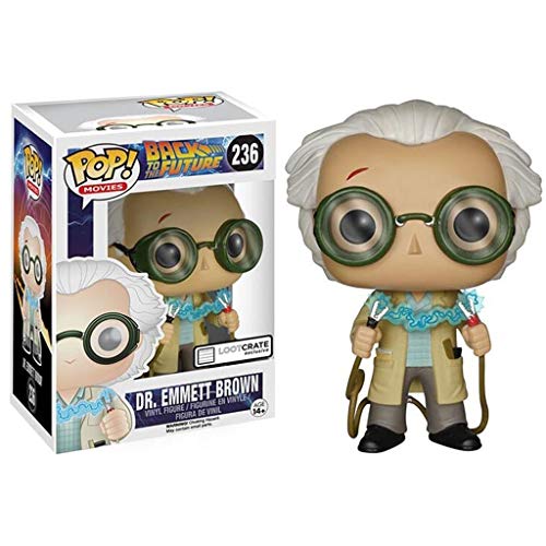 C S Dr.Emmett Brown Regreso al Futuro Figura Embalaje decoración de Pascua Accesorios de Las Decoraciones - 3.9inch