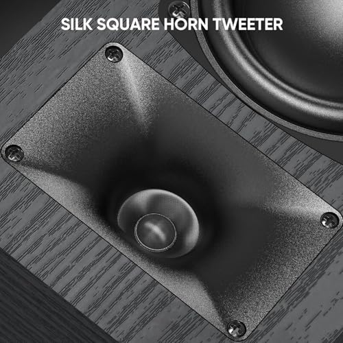 Image of Saiyin Passive Bookshelf Speakers,4Ohm Wall Mountable | Includes 20-gauge OFC Speaker Wire,Needs Amplifier to Operate for Desktop Stereo or Home Theater Surround Sound