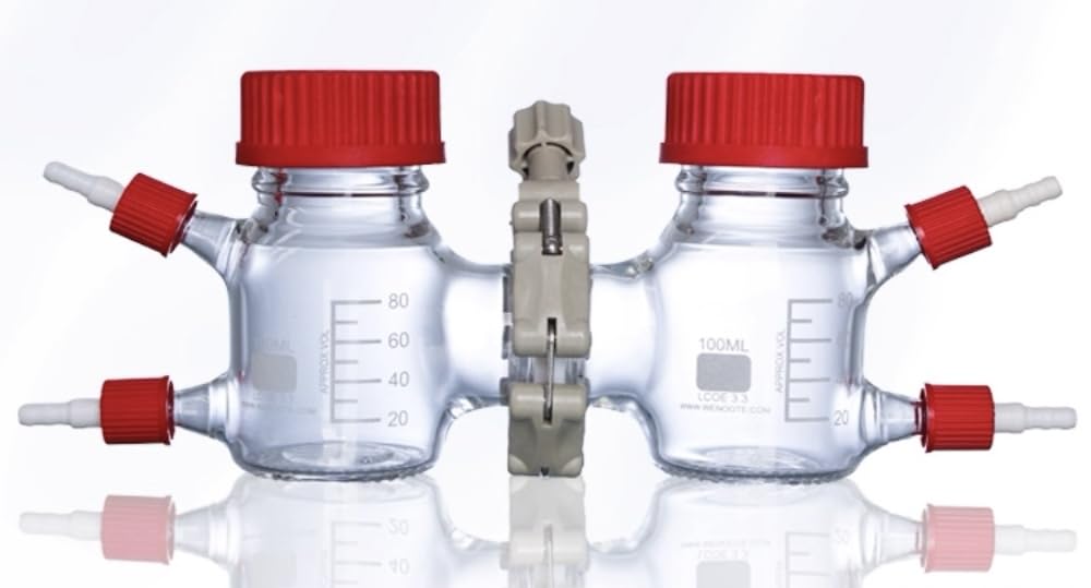 1 Stück MFC-Reaktor, H-Typ, Glas, chemische Elektrolysezelle – hochtemperaturbeständiger Elektrolysezellen-Kastenreaktor(250ml)