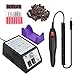LILYS PET 20,000 RPM Light Type Professional Electric Nail Art Salon Drill Glazing Fast Machine,Electric Nail Art File Drill with 1 Pack of Sanding Bands (Black)