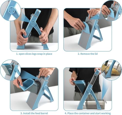 Image of ProCut Adjustable Mandoline Slicer for Kitchen | Vegetable Chopper & Slicer with Thickness Control | Potato & Onion Cutter, French Fry Maker, Veggie Dicer for Fast Meal Prep