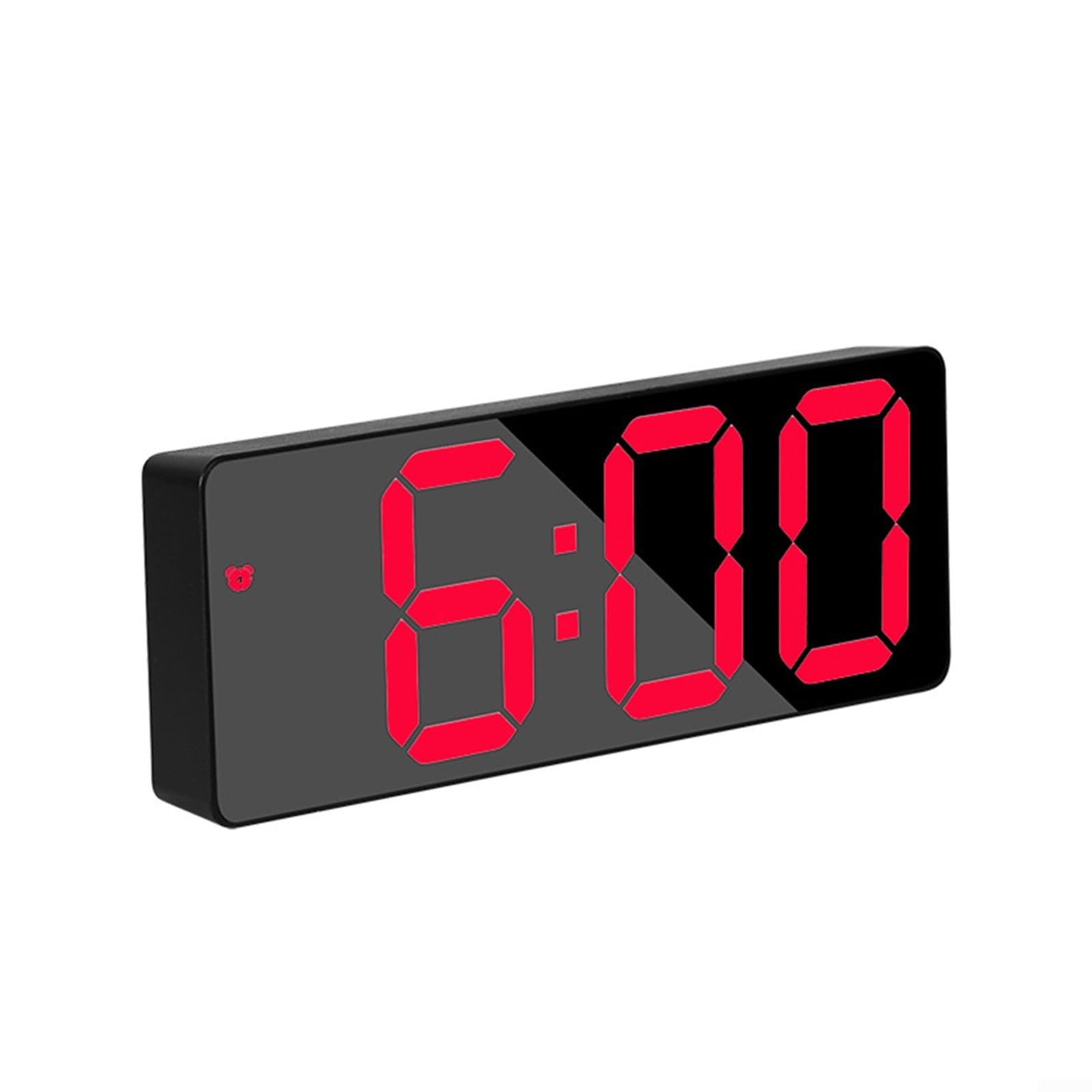 Stylish Compact Digital Alarm Clock with Advanced Features Like Auto Brightness Control and Easy Setting Options for All Ages (red)