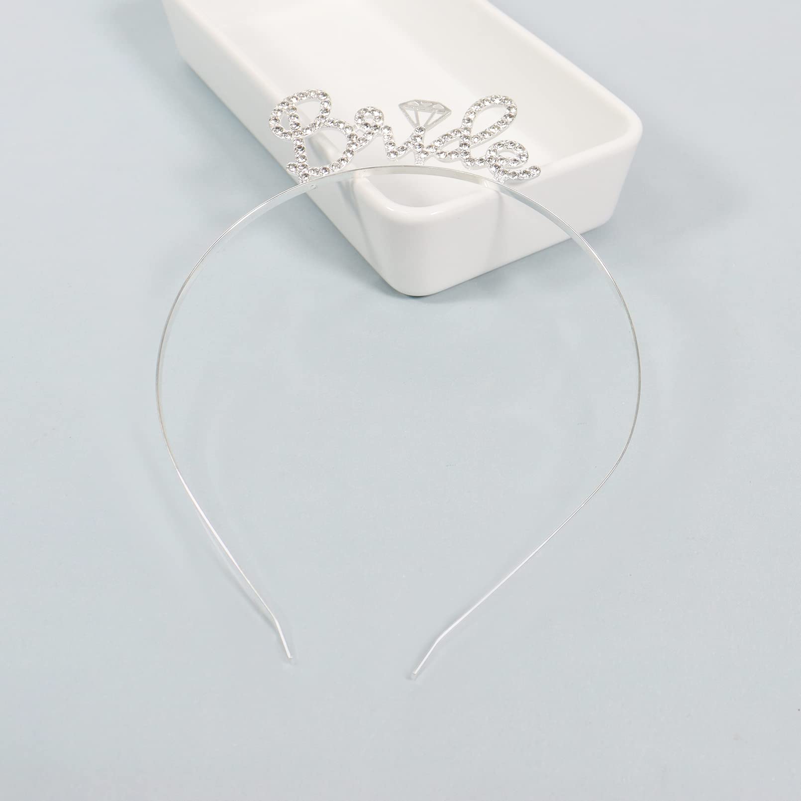 Bride to Be Headband, Hen Party Bride Headband, Bride to Be Tiara for Bachelorette Party Bridal Shower, Silver - Image 4