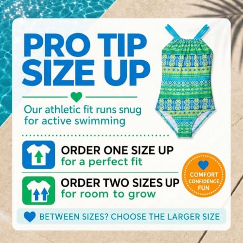 Image of Kanu Surf Girls Jasmine Beach Sport Halter One Piece Swimsuit
