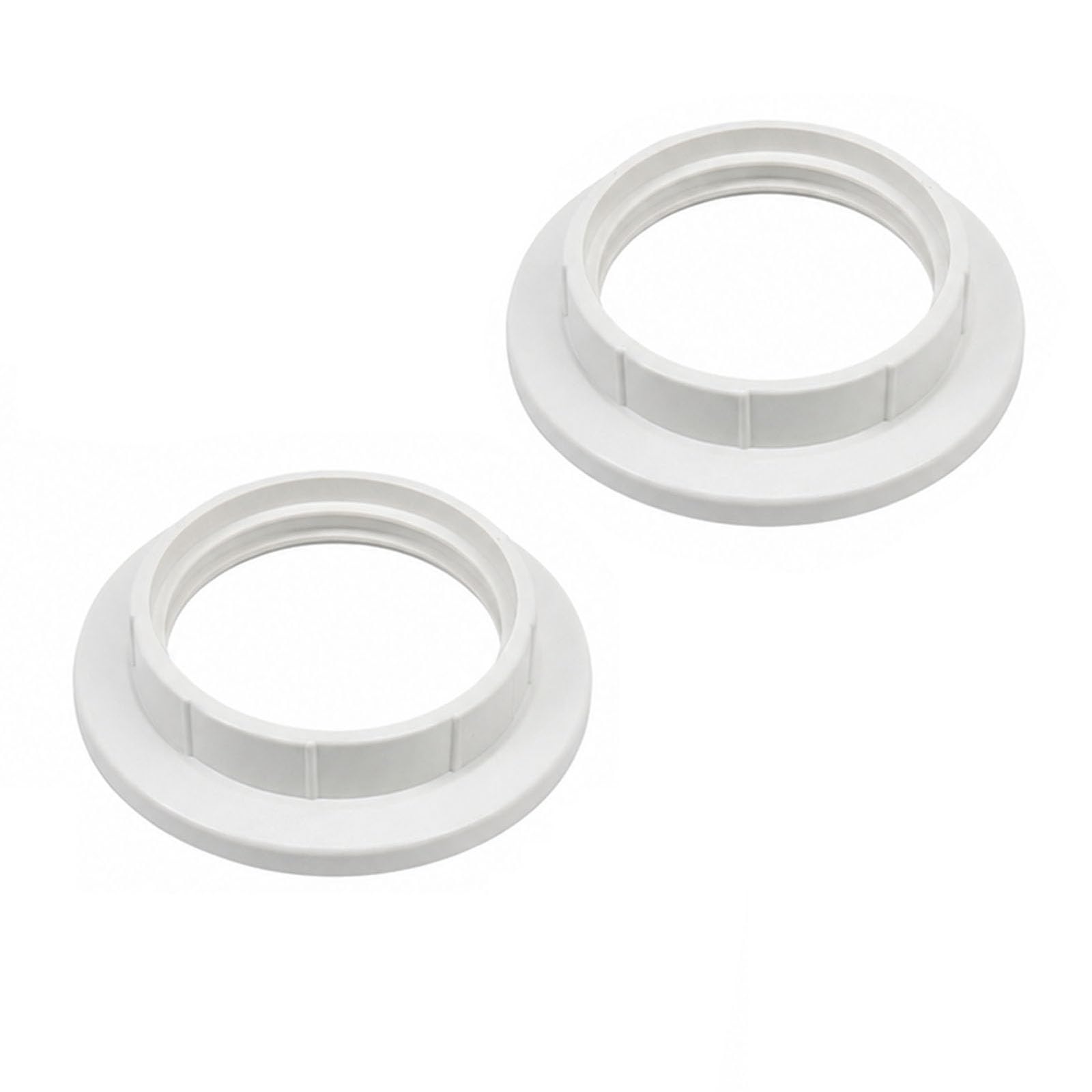 Mistillion 2 Pack E27 Lampshade Reducer Rings, White Plastic Light Shade Converter Washers, Universal Adapter Rings for 40mm Lamp Holders, Table Lamps & Chandeliers