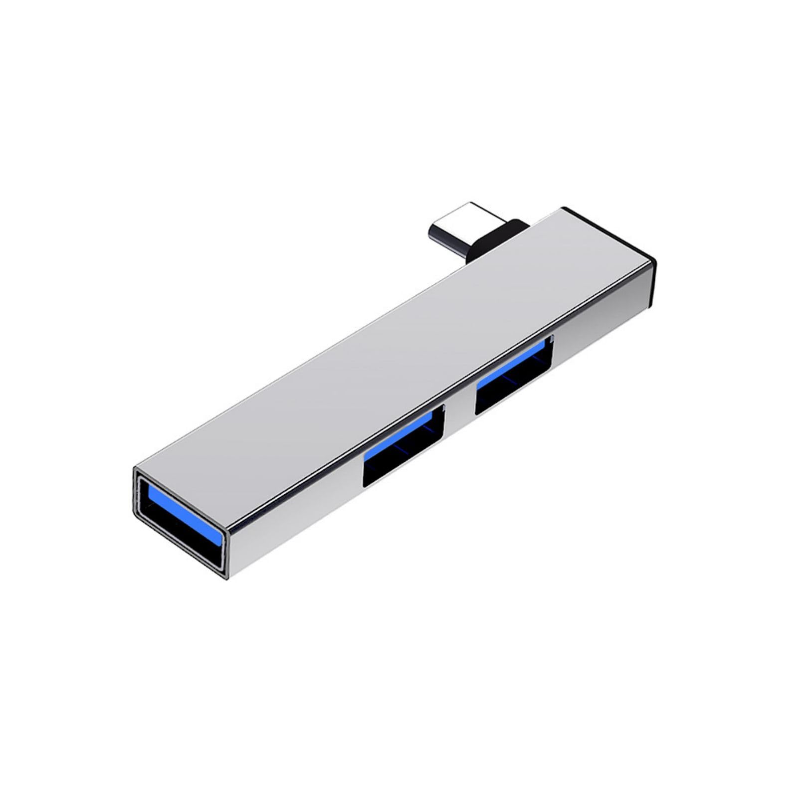 90 Degree Portable USB C Hubs 4 Port USB Expansion Fast Data Hubs with 2 USB2 0 1