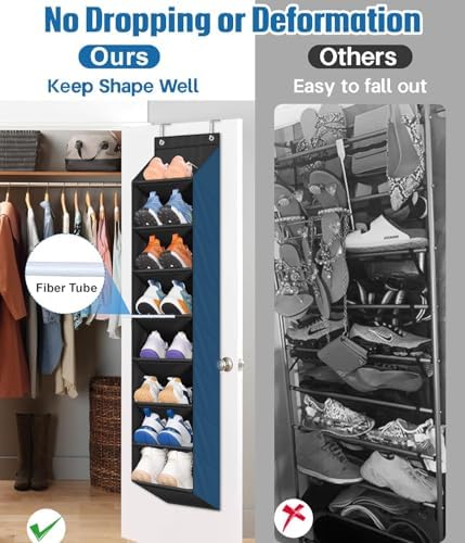 Schuh-Organizer Zum Aufhängen – 2 Stück Mit Je 12 Taschen, Platzsparend Für Tür Oder Wand