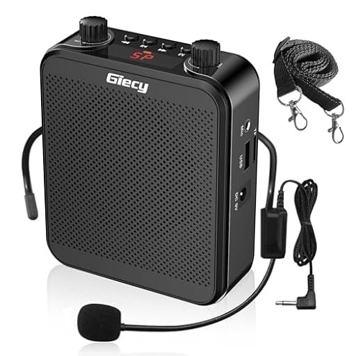 Giecy Amplificador de Voz portátil con micrófono 30W batería Recargable 2800mah, Sistema de megafonía, Amplificador Voz Ligero para Profesores, guías turísticos, Entrenadores Deportivos, presentadore | Ya disponible en tu tienda friki favorita! En mundofriki.es!