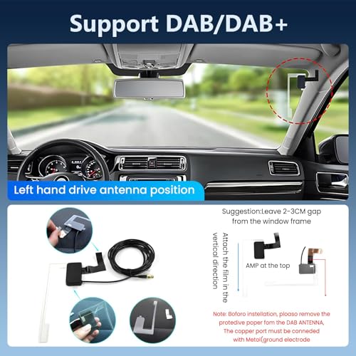 Rimoody DAB+/DAB Single Din Wireless CarPlay Car Stereo Android Auto, 7'' Electric Flip Out Touch Screen Car Radio 1 Din with Bluetooth FM Radio EQ Rear View Camera - Image 3