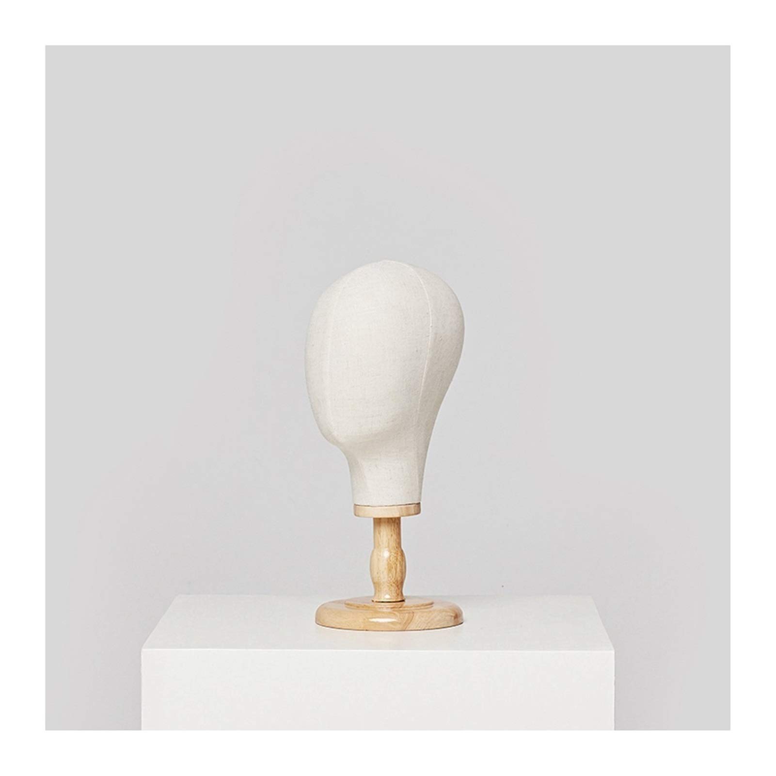 Stojak na biżuterię Mannequin Hat Display Stand Male and Female Head Mold Dummy Head Jewelry Jewelry Scarf Wig Display Stand Cloth Head Mold with Wooden Base Uchwyt do wyświetlania biżuterii (Color :