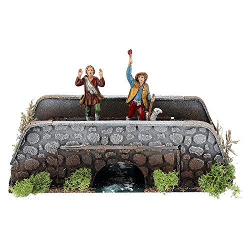 Holyart Pastores en Movimiento en el Puente de 10x25x10 cm bel?n 12...
