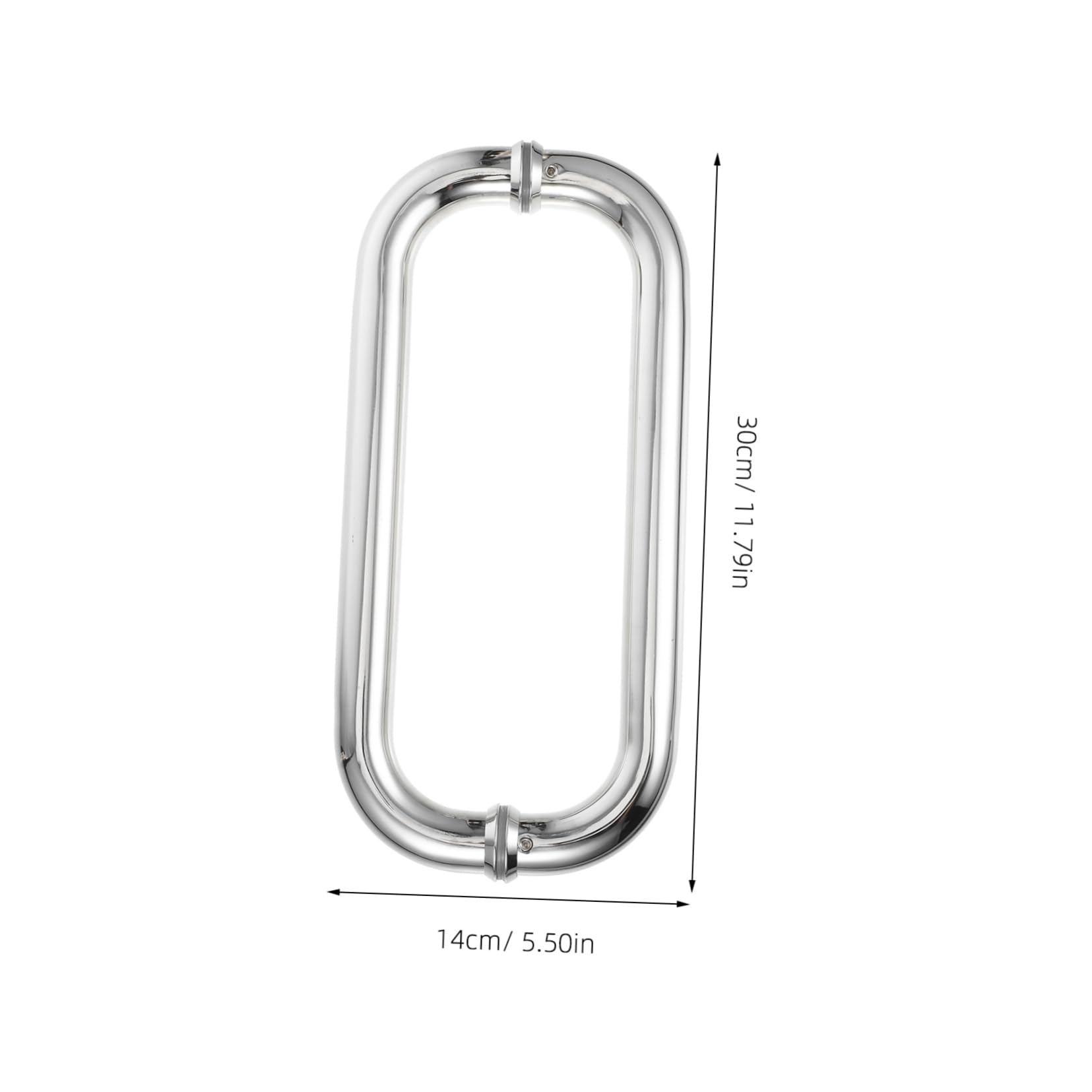 Unomor Shower Door Replacement Parts Stainless Steel L-Shape Handle Modern Back-to-Back Design