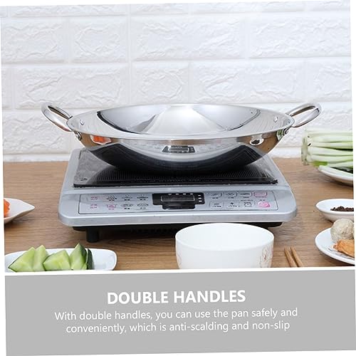 Wok de Acero Inoxidable con Doble Asas de Cocina miniatura 3