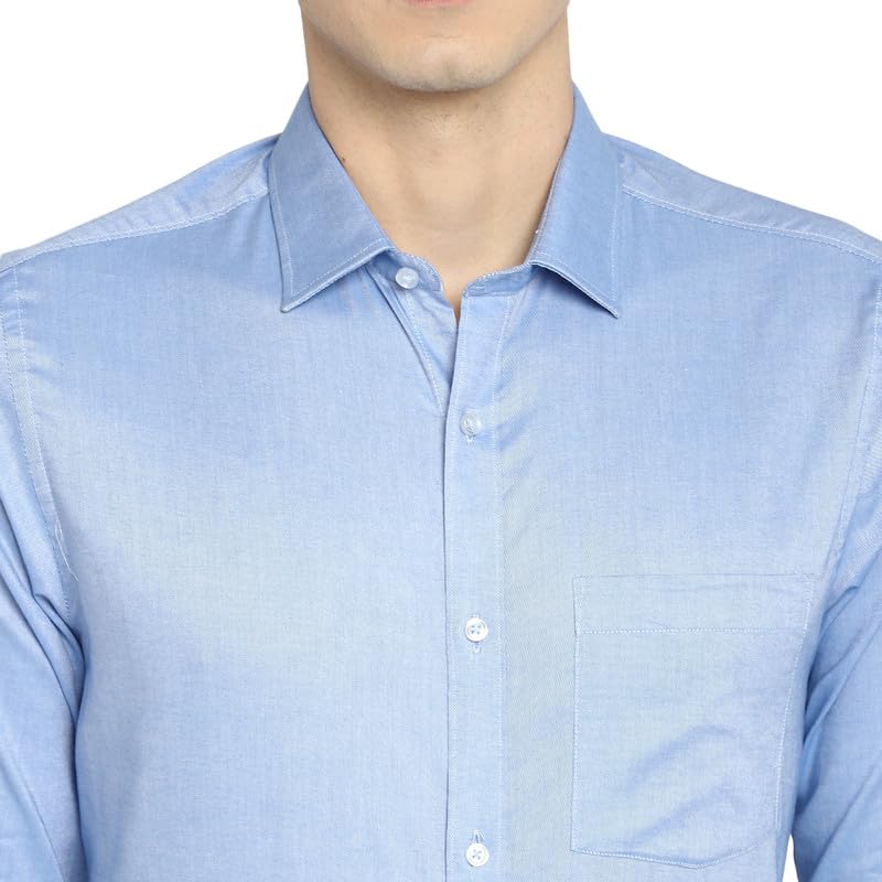 Image of Turtle Men 100% Cotton Slim Fit Lemon Solid Formal Shirt