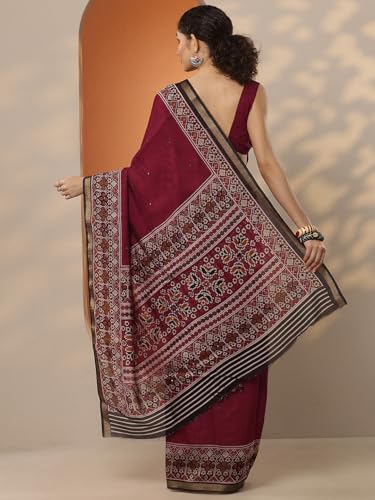 Image of Libas Silk Blend Womens Saree