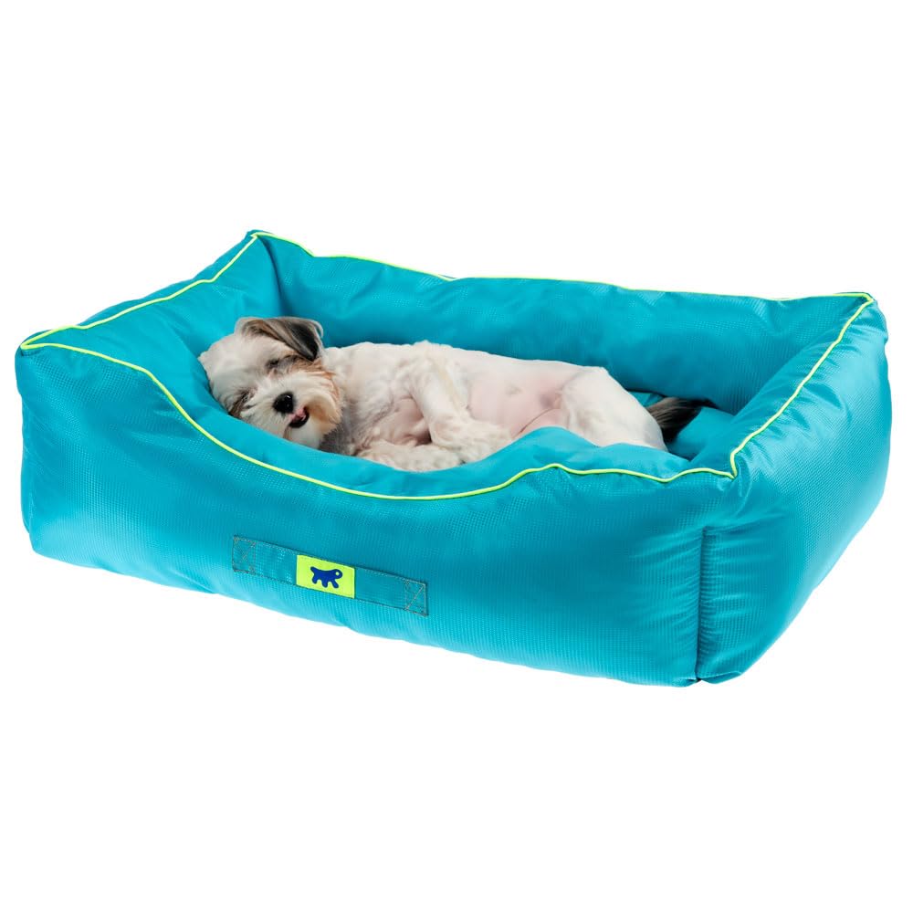 Panier chien tissu résistant bleu 55 cm pour son confort