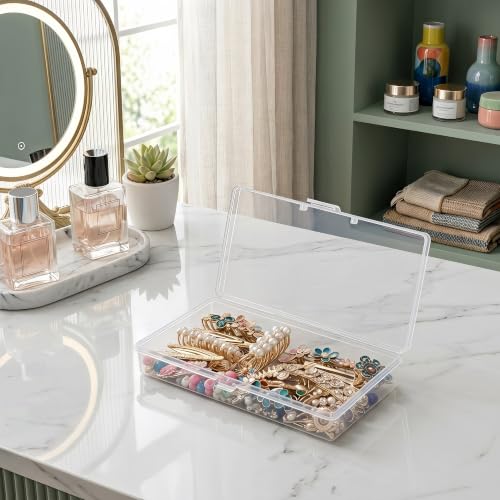 Image of 12-Pack Clear Plastic Boxes with Lids for Model Parts