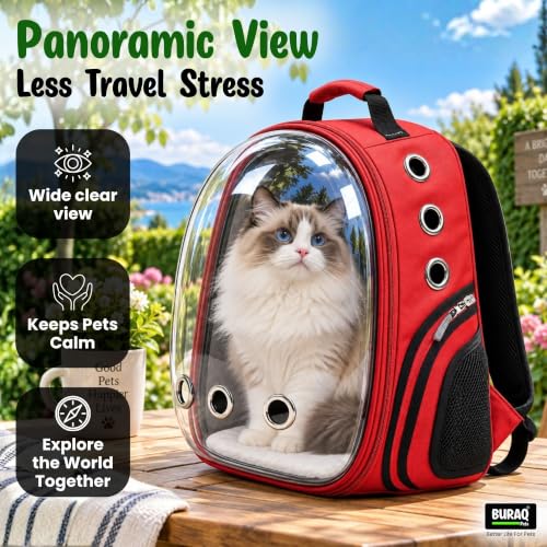 Image of Buraq Pets Astronaut Pro Pet Carrier Backpack for Cats & Puppies