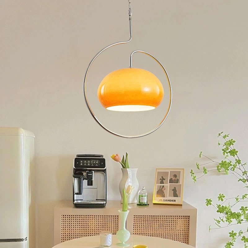 Lampadario Semplice Stile Crema, Lampadario Moderno in Vetro, Sala da Pranzo, Lampada a Sospensione Creativa, Finiture in Metallo, Lampada E27 for Cucina, Isola, Corridoio, Caffetteria, Bar, Ban