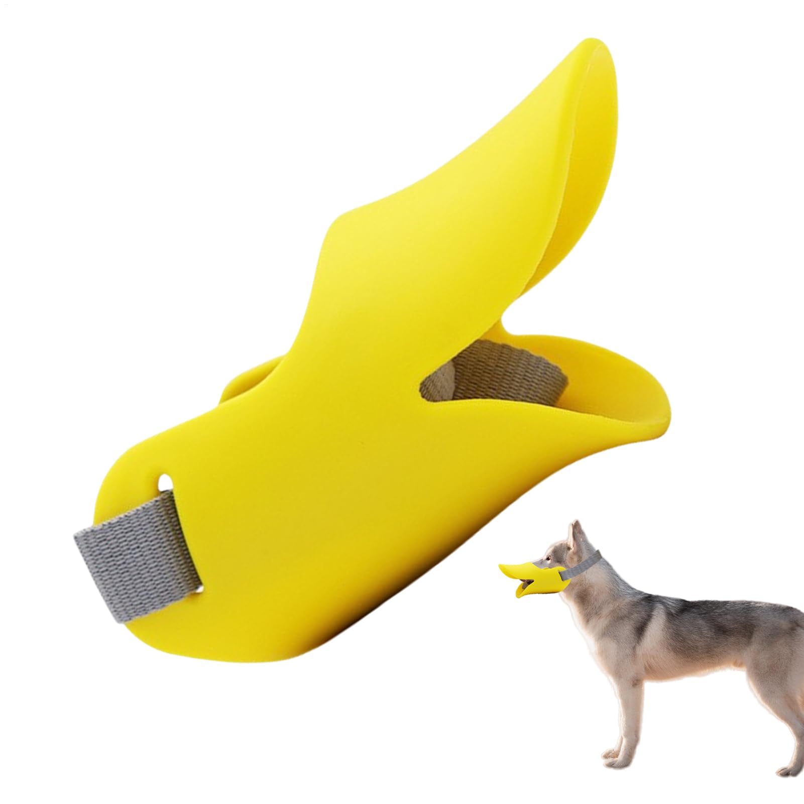 Generisch Bozal De Silicona Para Perros, Ajustable, Boca De Pato, Antimordeduras, Protector Bucal Multiusos Para Una Variedad De Razas Y Tamaños De Perros