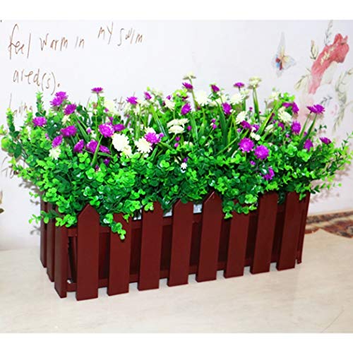 造花 田園風 大きいサイズ プラスチックフェンス 枯れない花 人工観葉植物 鉢植え 花束 ブーケ シルクフラワー 装飾 本物そっくり インテリア 撮影用小物 飾り物 プレゼント 結婚式 お礼 お祝い リビングルーム 玄関 ガーデン おしゃれ