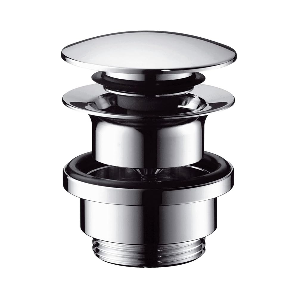 Schläfer | 4051001 - Click Clack Desagüe para lavabo y bidé con rebosadero, desagüe universal para lavabos, válvula de desagüe de latón de 1 1/4 pulgadas.