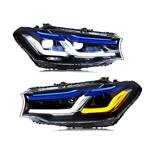 2pc Led Front Lights DRL Turn Signal Headlamp Compatible With BMW G30 G38 525i 530i 535i 540i 2018-2022(2018-2020 Xenon)