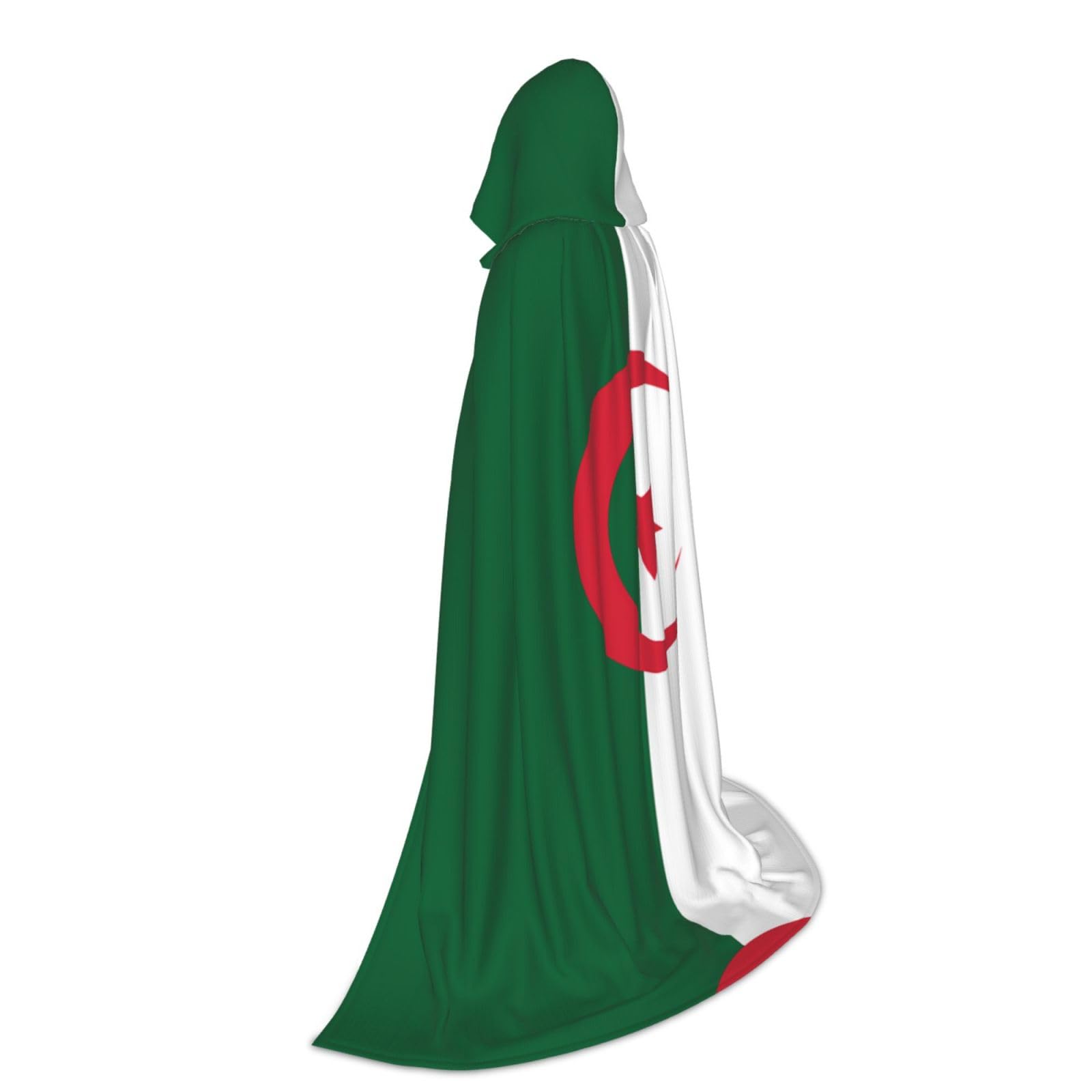 Cape imprimée drapeau de l'Algérie pour adolescent Cosplay, performance sur scène et cosplay quotidien en gros