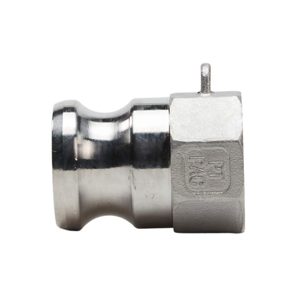 Stal nierdzewna 2.5 cm męski Cam & Groove x 2.5 cm żeński NPT