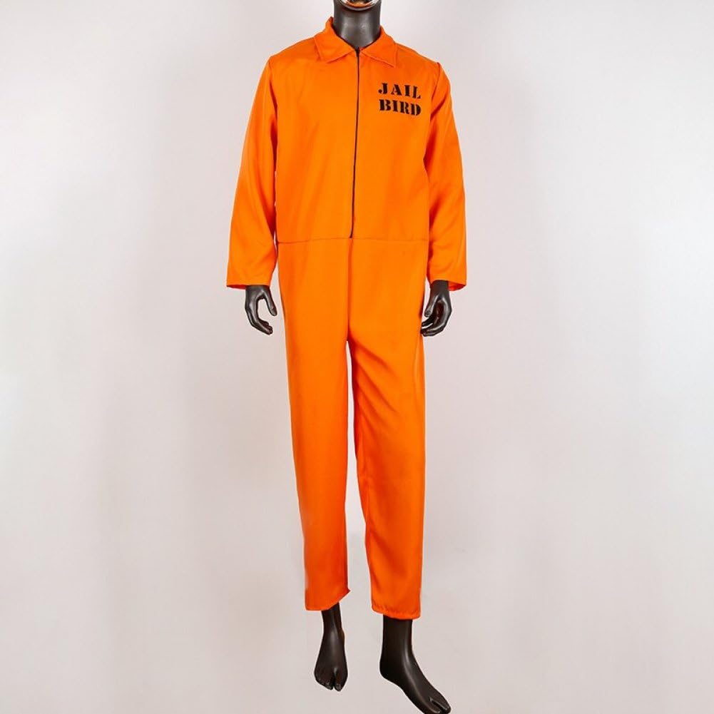 Costume de prisonnier orange pour homme