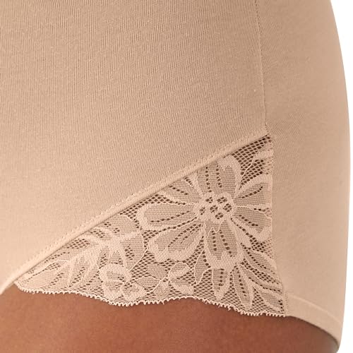 Bali Women's Breathe Lace Shaping Brief, Breathable Modal Firm Control Shapewear Panty, 2-Pack3